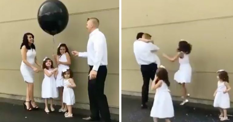 Dad Of 3 Girls Prays For A Boy. What Happens At Their Gender Reveal Leaves Him Speechless!