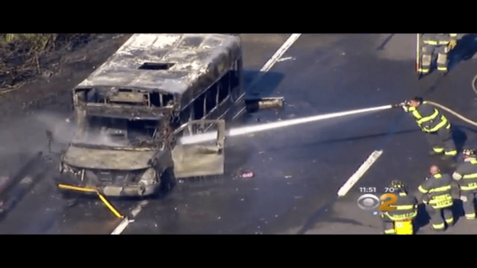 School Bus Carrying Special Needs Children Catches Fire Then 10 Year-Old Saves His Classmates