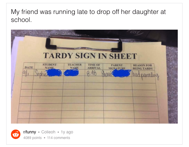 Mother’s Brutally Honest Excuse For Daughter’s Tardiness Is Eye-Opening