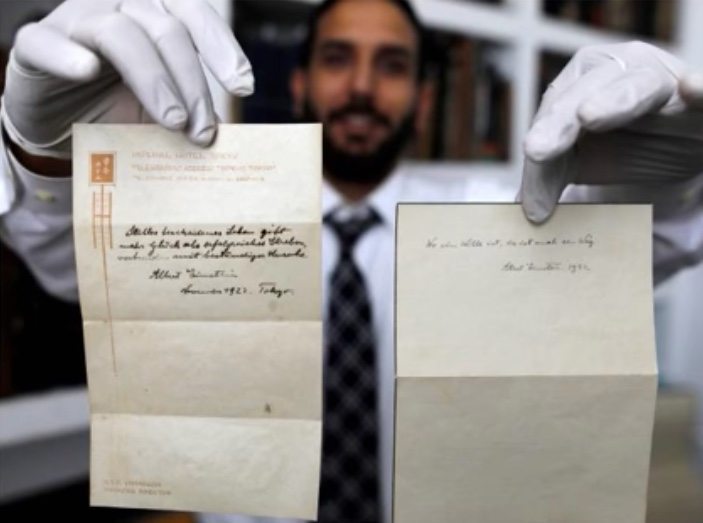 Albert Einstein’s Note On “The Secret To Happiness” Sold For $1.6 Million