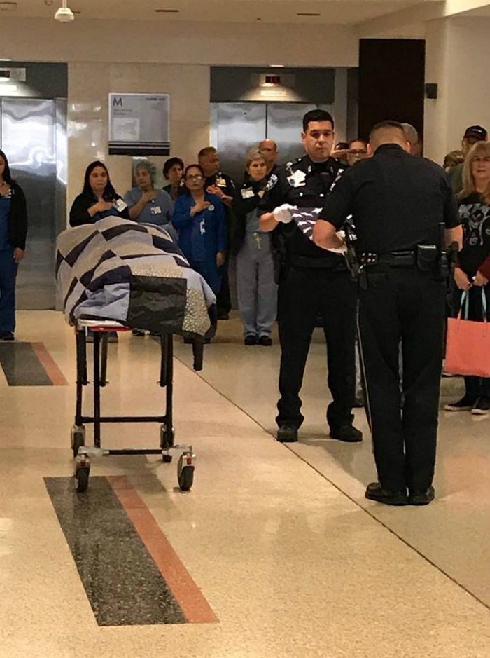 Hospital Staff Halts Work & Lines Up When Body Is Rolled Through The Doors