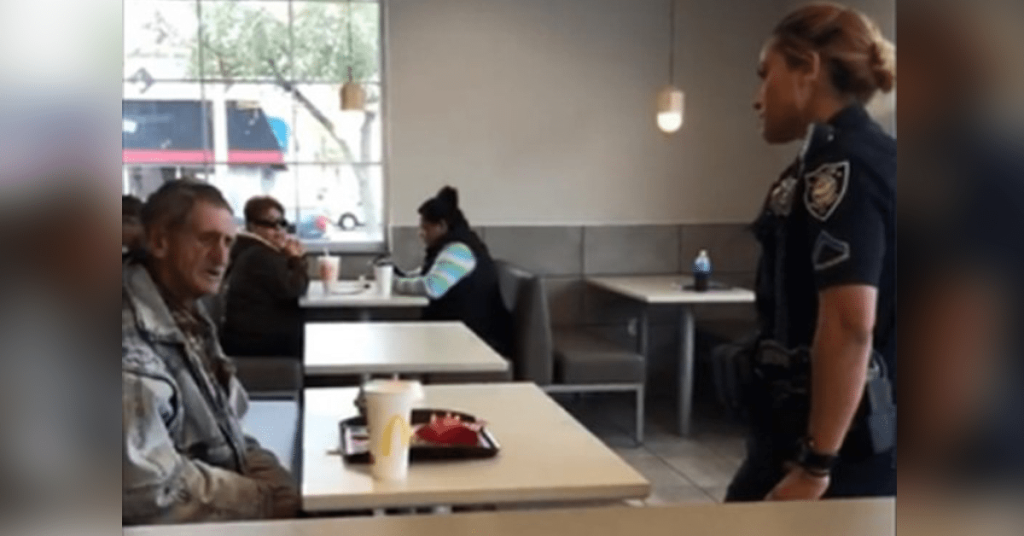Video shows police kicking dining homeless man out of McDonald’s