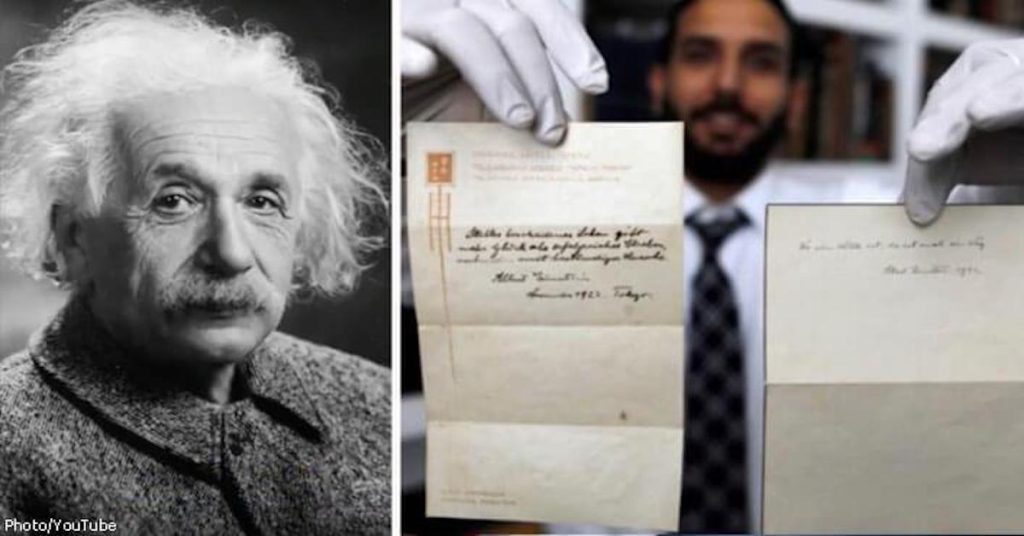 Albert Einstein’s Note On “The Secret To Happiness” Sold For $1.6 Million