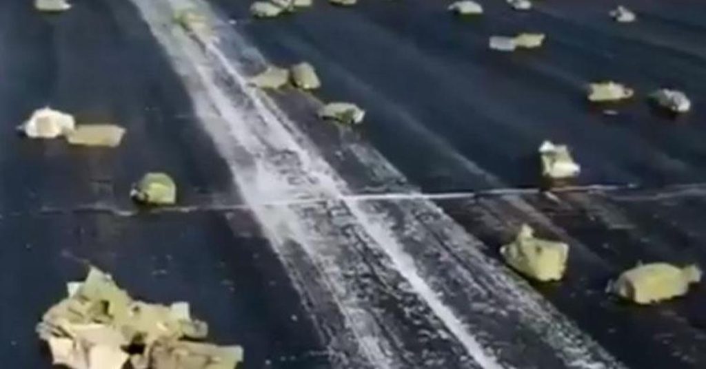 Airport Staff Rushes To Runway As 3 Tons Of Gold & Silver Bars Fall From The Sky