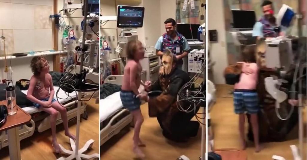 Dr. Dresses Up As Chewbacca To Deliver Good News To Pediatric Patient