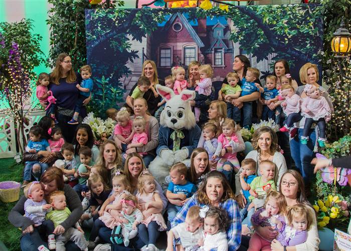 18 Sets Of Twins Show Up At The Mall To Have Photo Taken With Easter Bunny