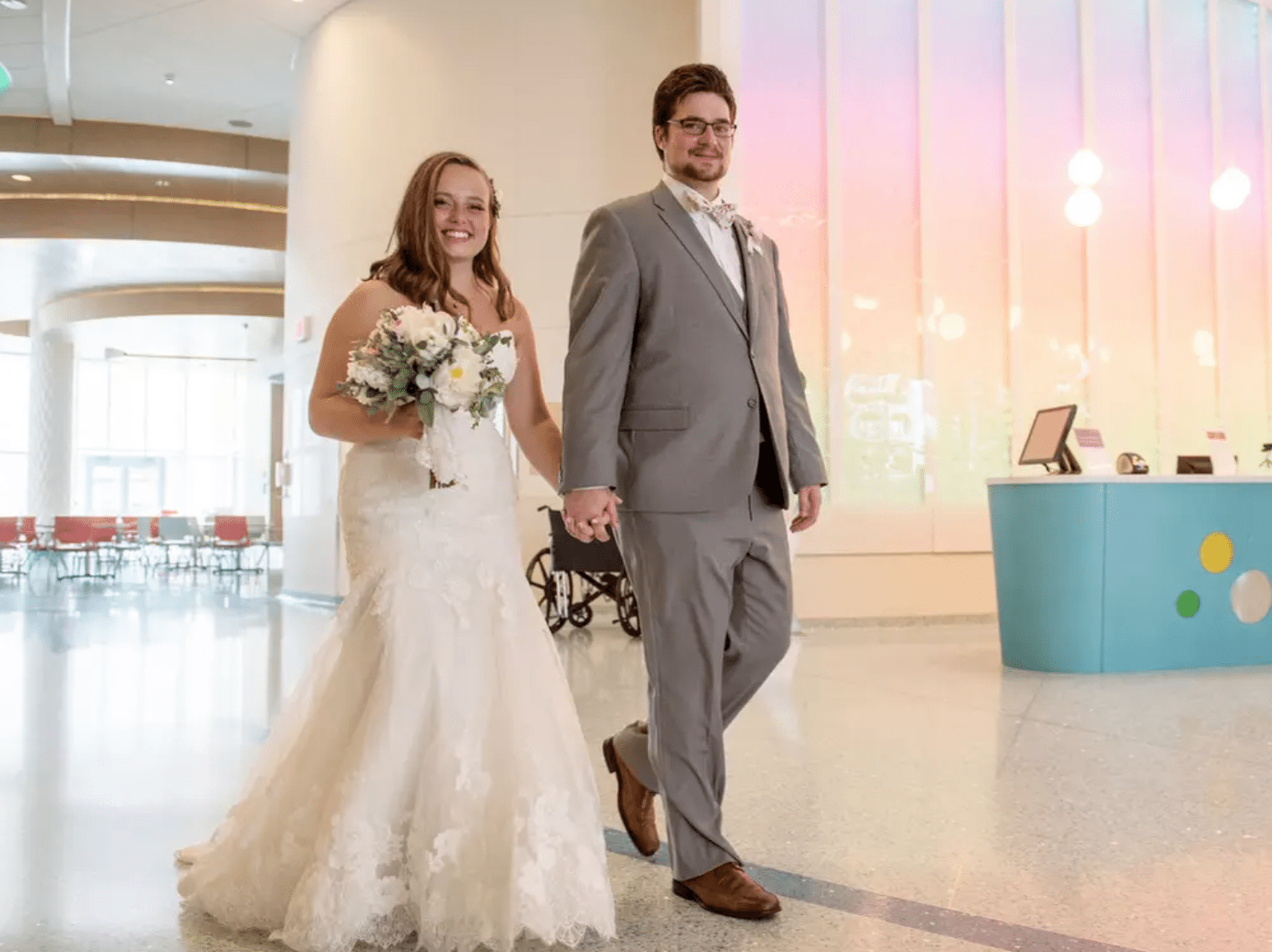 Couple is preparing for their wedding day, but then, suddenly, the bride says they have to go to the hospital