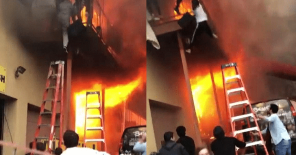 Girls Jump From Balcony to Escape as Fire Engulfs Dance Studio