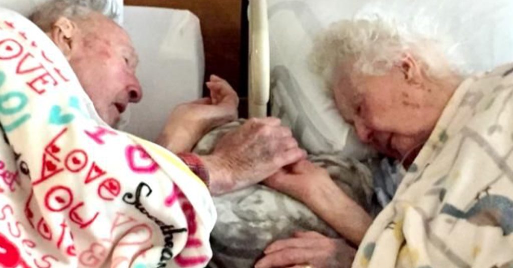 After 77 Years Of Marriage, Loving Couple Embrace As They Enter Heaven Together