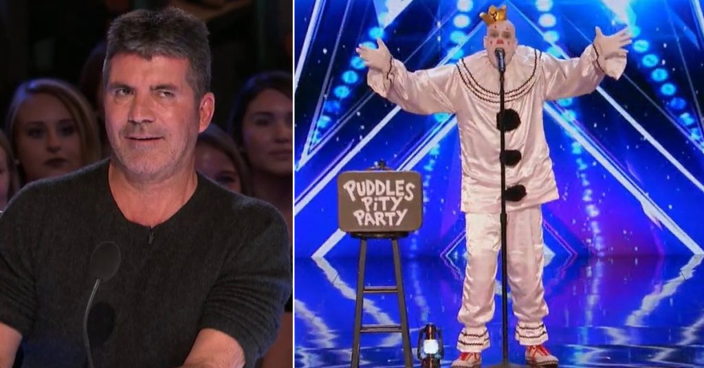 When a 7 foot Clown Sings For Simon, He Blows Everyone Away