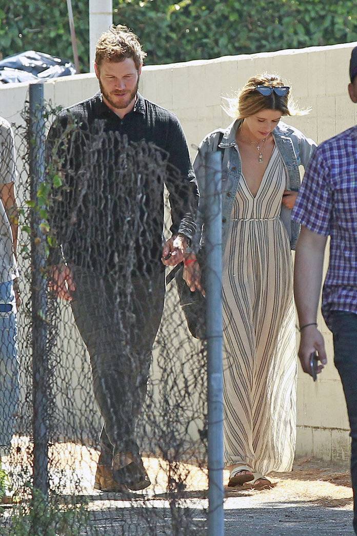 Chris Pratt and Katherine Schwarzenegger Go to Sunday Church Service Together