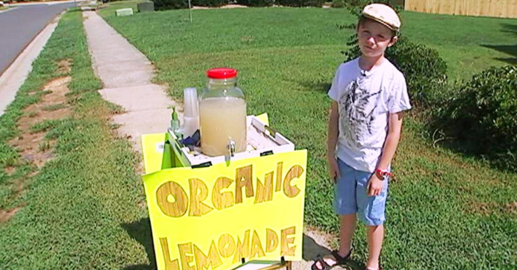 A 9-year-old boy selling lemonade was robbed at gunpoint