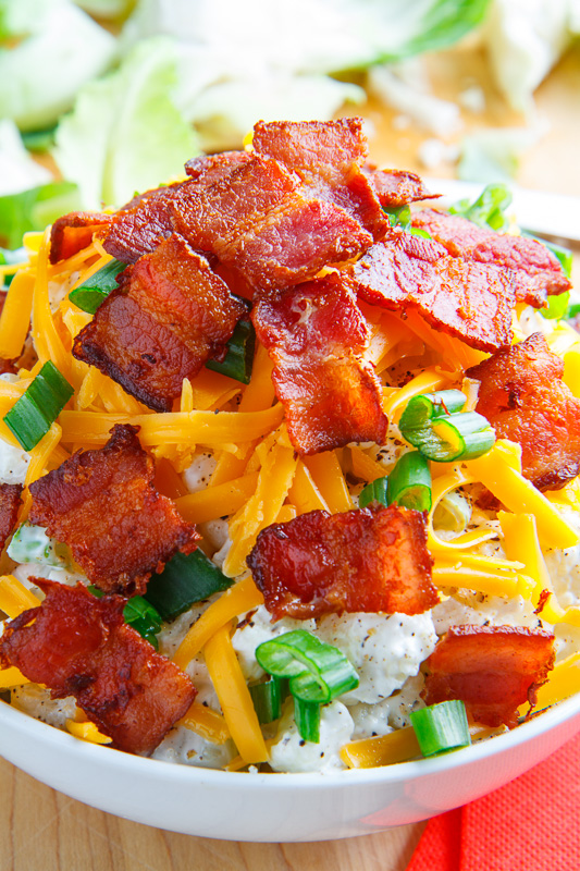 Loaded Potato Salad made with Cauliflower Taste the Same But Without The Carbs