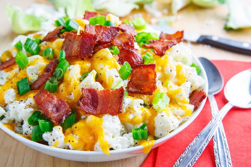 Loaded Potato Salad made with Cauliflower Taste the Same But Without The Carbs