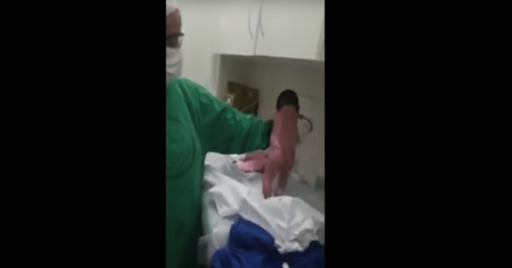 Newborn Baby Stuns Nurse When She Starts ‘Walking’ Moments After Birth
