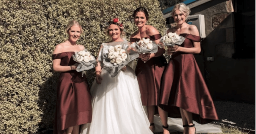 Bride Foregoes Flowers & Carries Bouquet Of Donuts Down The Aisle Instead